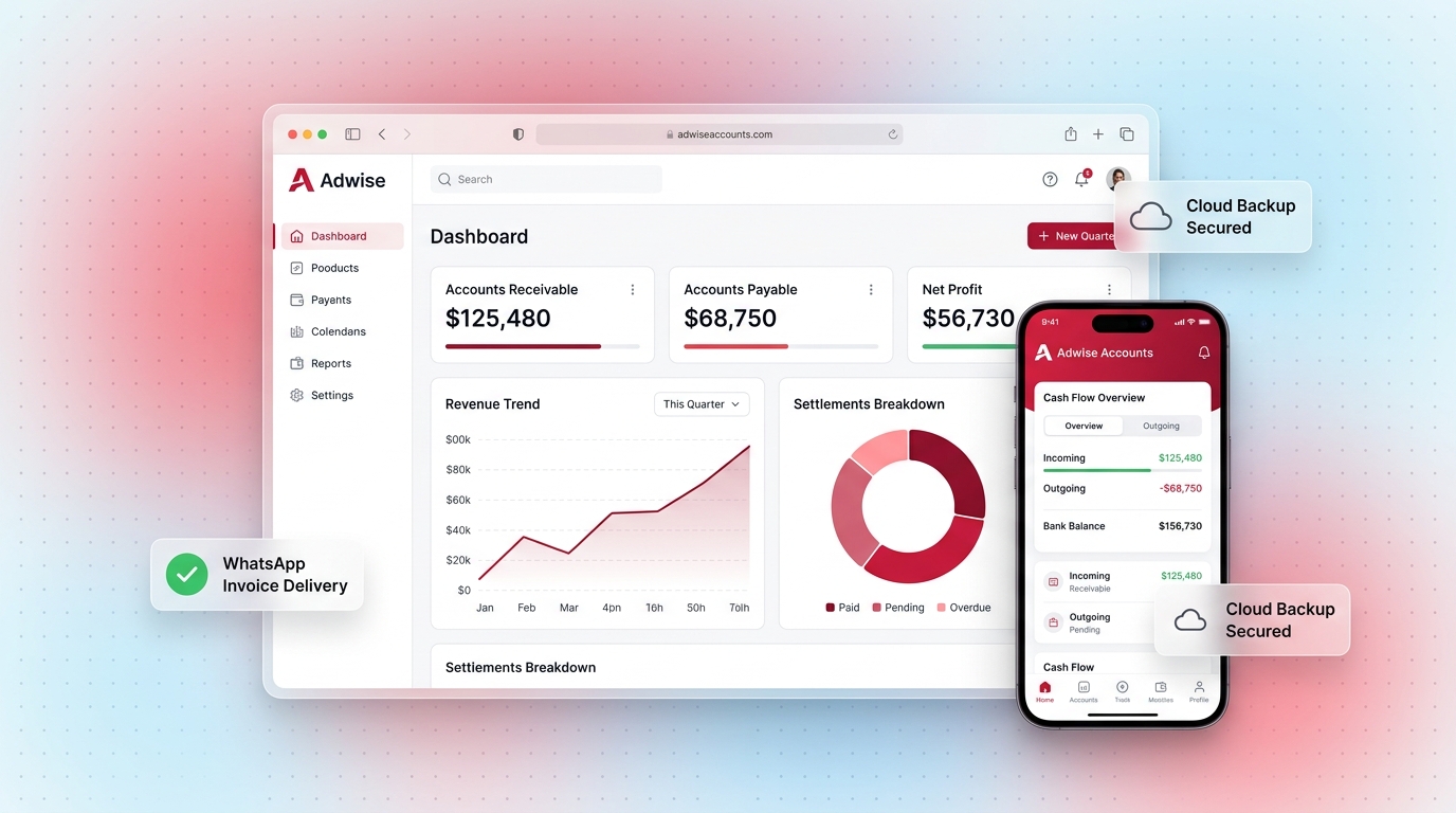 Adwise Accounts Executive Financial Dashboard and Mobile Terminal